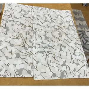 Two Marimekko Lumimarja Gray pillow cases, By Crate and Barrel, 100% Cotton
